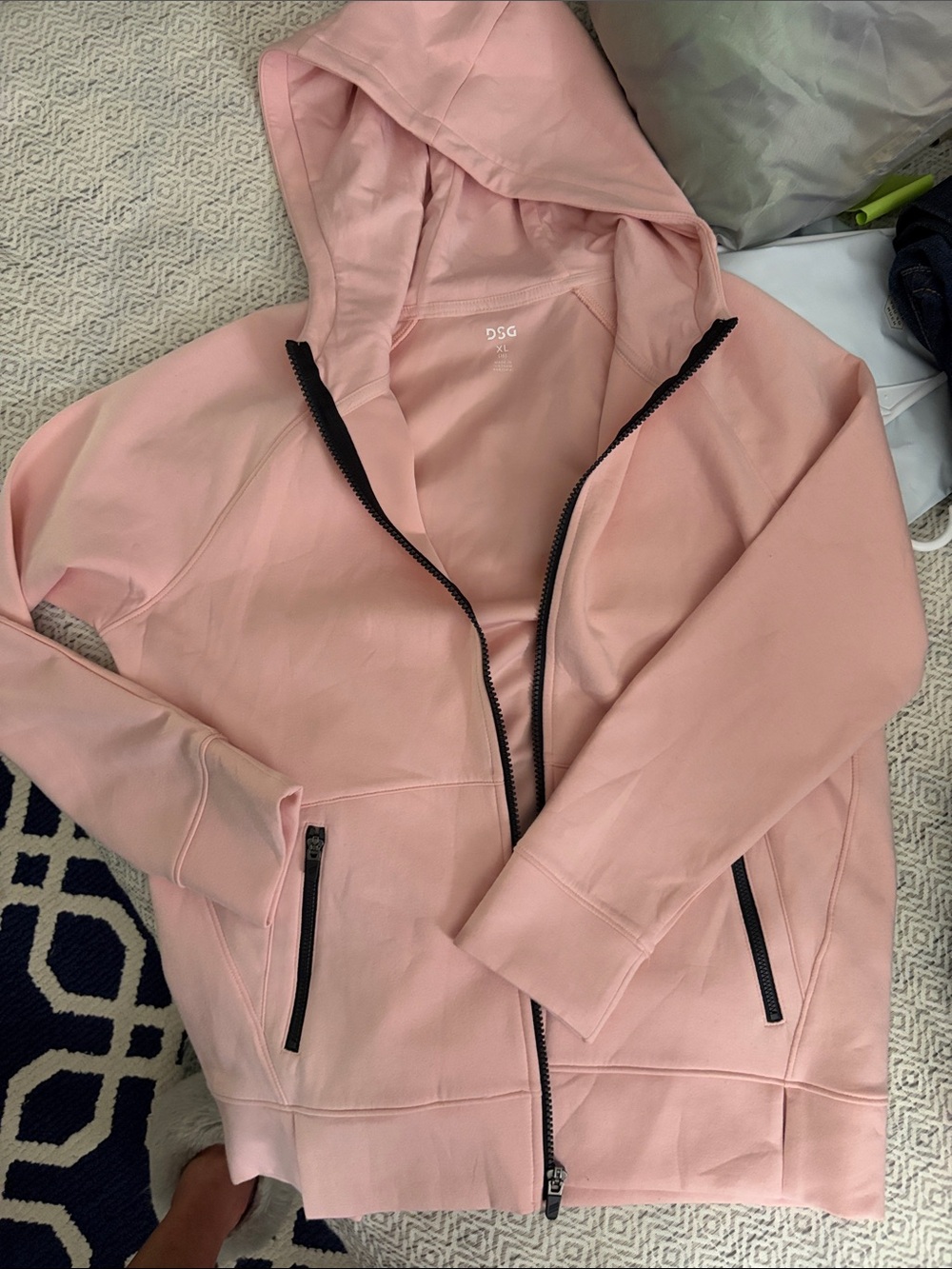 DSG Light Pink Hooded Zip Jacket